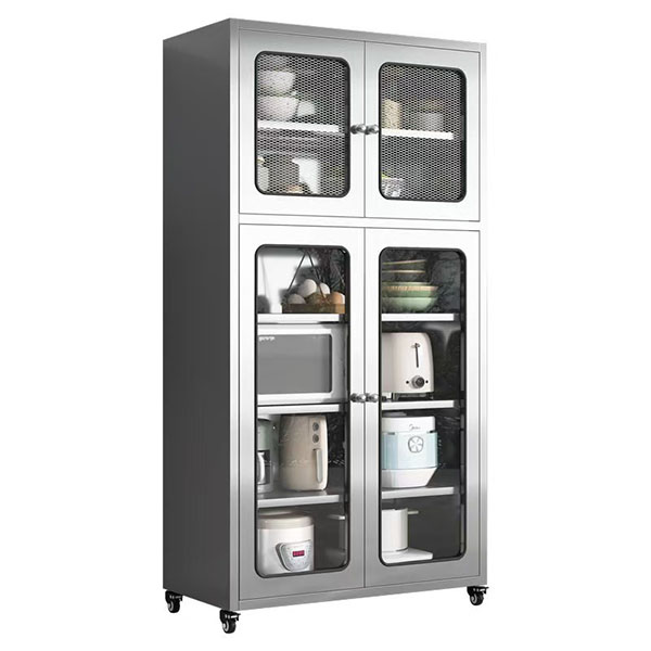 Half Height Stainless Steel Cupboard with Wheels