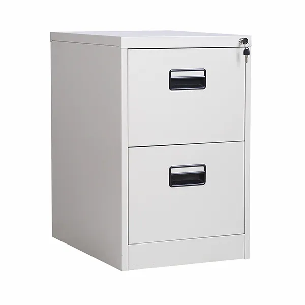 Vertical File Cabinet 2 Drawers Black Plastic Handle
