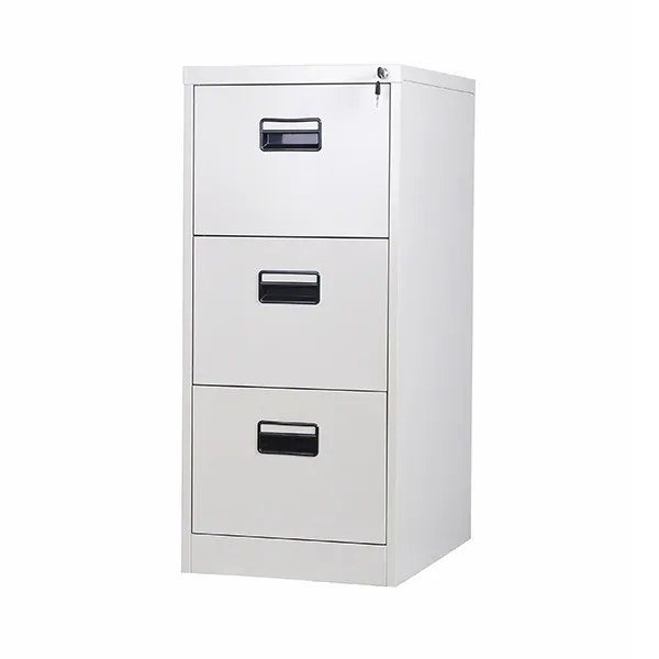 Vertical File Cabinet 3 Drawers Black Plastic Handle