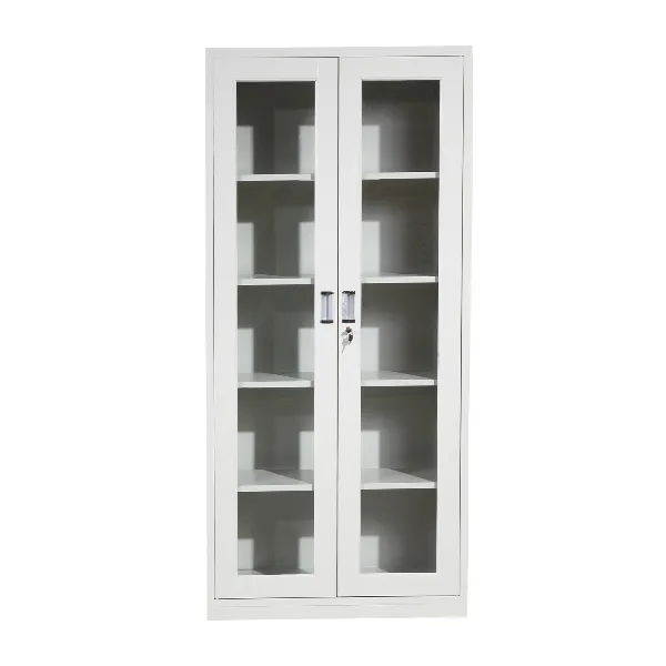Swing Glass Door Steel Cabinet with Asjustable Shelves