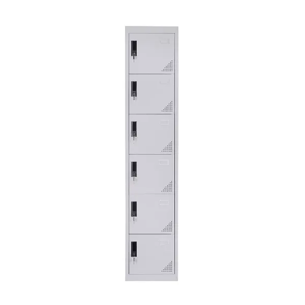 Six Doors Steel Locker School Cabinet Single-bay Cabinet