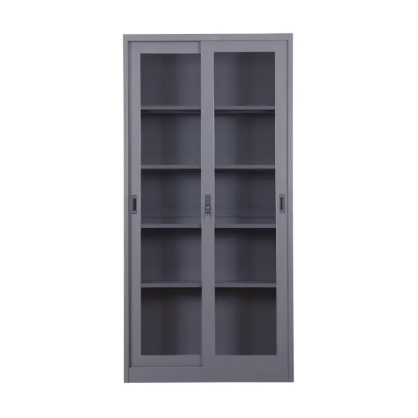 Metal Cabinet with Sliding Glass Door