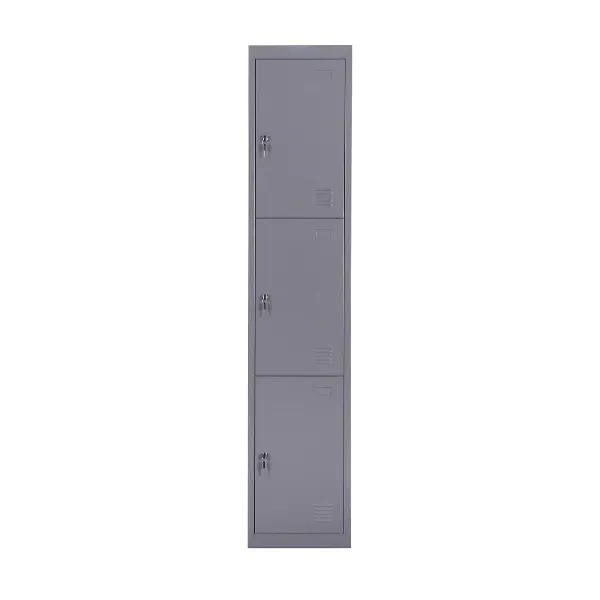 Three Doors Metal Locker Storage Cabinet
